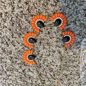Orange and Black Statement Necklace 14